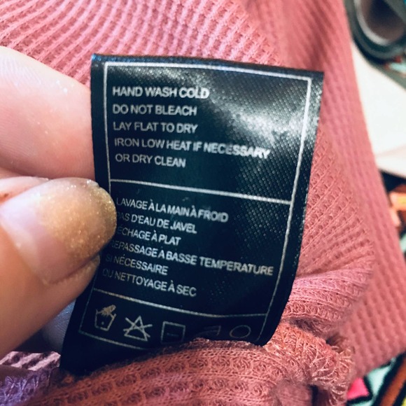 JACK by BB DAKOTA Women's Mauve Thermal Knit Tunic Top Cowl Neck M Boho Barbie - Picture 7 of 7